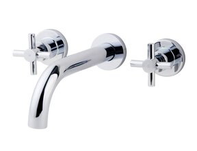 Wiesbaden Inbouw wastafelkraan Cross afbouwdeel Chroom 2-knops - 29.3112