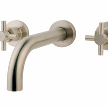 Wiesbaden Cross Inbouw wastafelkraan afbouwdeel Geborsteld Staal 2-knops - 29.3122