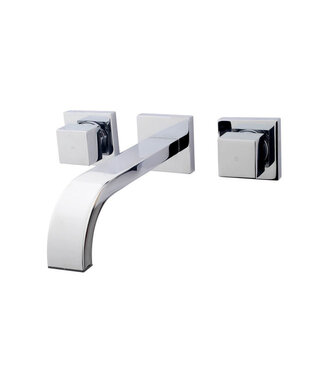 Wiesbaden Wiesbaden Rombo inbouw wastafelmengkraan Chroom 2-knops - 29.4119