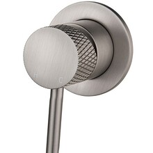 Wiesbaden Ribbd inbouw 1-weg douchemengkraan geborsteld staal - 29.5341