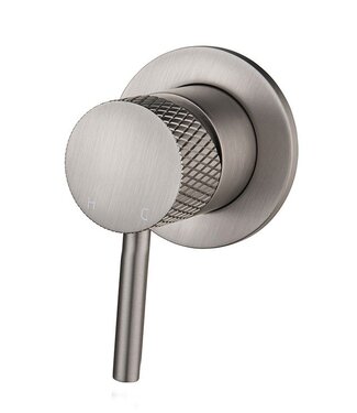 Wiesbaden Wiesbaden Ribbd inbouw 1-weg douchemengkraan geborsteld staal - 29.5341