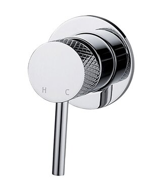 Wiesbaden Wiesbaden Ribbd inbouw 1-weg douchemengkraan Chroom - 29.5340