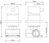 Wiesbaden Caral inbouw-weg douchemengkraan Chroom - 29.4113
