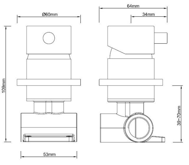 Wiesbaden Caral inbouw-weg douchemengkraan Chroom - 29.4113