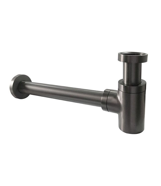 Parro Mini Toilet Fonteinset Victoria Gunmetal met Handdoekhouder hardsteen waskom 40x22x8cm