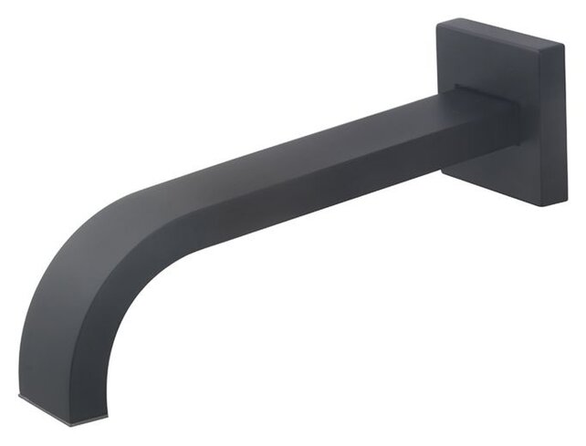 Wiesbaden Rombo inbouw-uitloop 22 cm Vierkant Mat Zwart - 29.2985