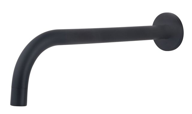 Wiesbaden Slim 18mm Uitloop Mat Zwart 25cm 1/2" Rond - 29.2031