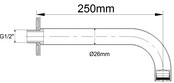 Wiesbaden Caral Inbouw Uitloop Mat Zwart 25cm Rond 1/2" - 29.2945 Wiesbaden Caral Inbouw Uitloop Mat Zwart 25cm Rond 1/2" - 29.2945