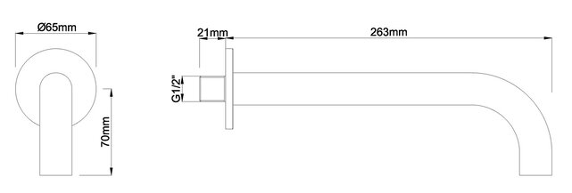 Wiesbaden Caral Inbouw Uitloop Geborsteld koper 30cm Rond 1/2" - 29.6946 Wiesbaden Caral Inbouw Uitloop Geborsteld koper 30cm Rond 1/2" - 29.6946