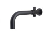 Wiesbaden Caral Inbouw baduitloop met omstel Mat Zwart 23cm - 29.2060 Wiesbaden Caral Inbouw baduitloop met omstel Mat Zwart 23cm - 29.2060