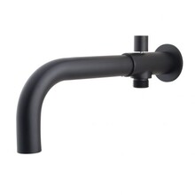 Wiesbaden Caral Inbouw baduitloop met omstel Mat Zwart 23cm - 29.2060