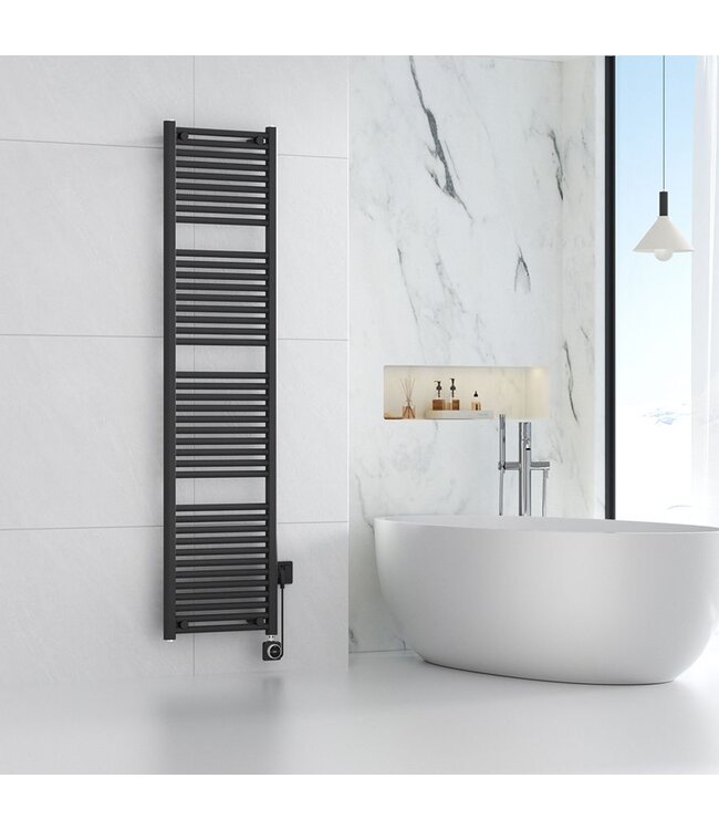Elara elektrische radiator Smart WiFi 180x45cm mat zwart 1000 Watt
