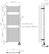 Wiesbaden Elara elektrische radiator Smart WiFi 118x45cm Wit 700 Watt