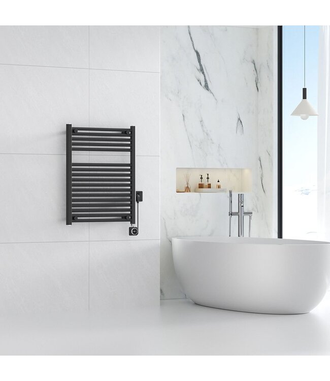 Elara elektrische radiator Smart WiFi 77x60cm Mat Zwart 400 Watt