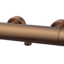 Wiesbaden Douchekraan Caral Geborsteld Koper Brons Cool Touch - 29.6929 - Thermostaatkraan douche 15-HoH