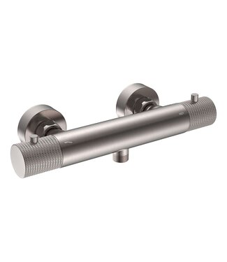 Wiesbaden Wiesbaden Douchekraan Ribbd Geborsteld Staal - 29.5351 - Thermostaatkraan douche 15-HoH