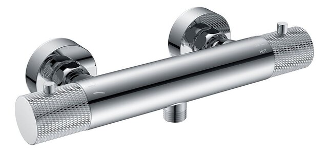 Wiesbaden Douchekraan Ribbd Chroom - 29.5350 - Thermostaatkraan douche 15-HoH