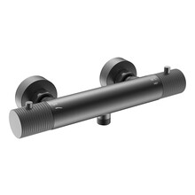 Wiesbaden Douchekraan Ribbd Gunmetal - 29.5353 - Thermostaatkraan douche 15-HoH