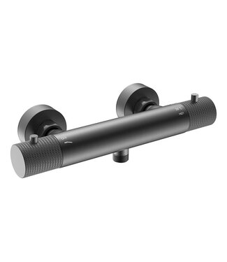 Wiesbaden Wiesbaden Douchekraan Ribbd Gunmetal - 29.5353 - Thermostaatkraan douche 15-HoH