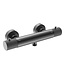 Wiesbaden Douchekraan Ribbd Gunmetal - 29.5353 - Thermostaatkraan douche 15-HoH
