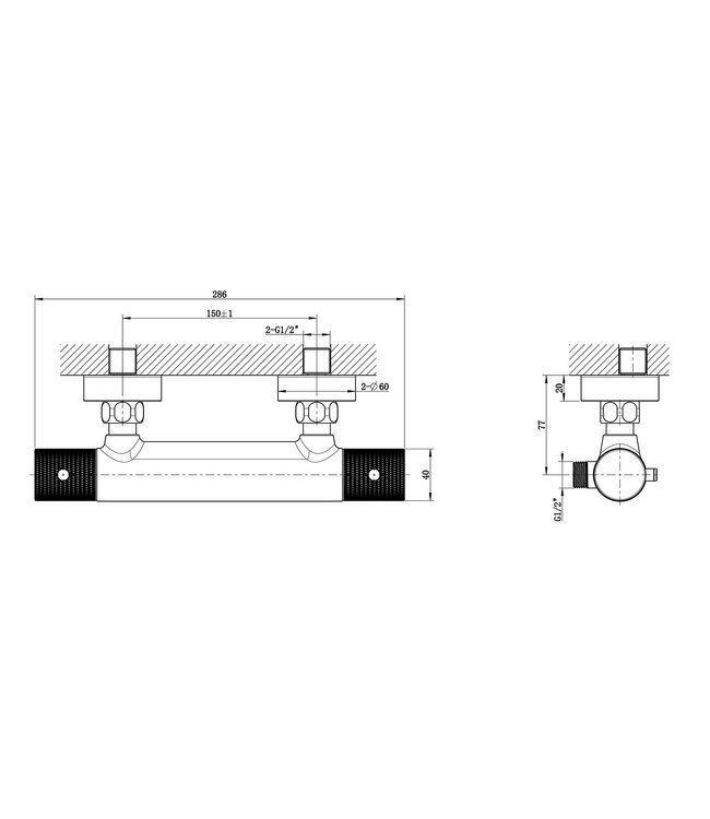 Xellanz Thermostatische Douchekraan Rio Geborsteld Staal 15-HoH - 29.3926