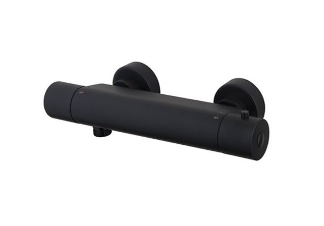 Wiesbaden Douchekraan Caral Mat Zwart Cool Touch - 29.2230 - thermostaatkraan douche 15-HoH