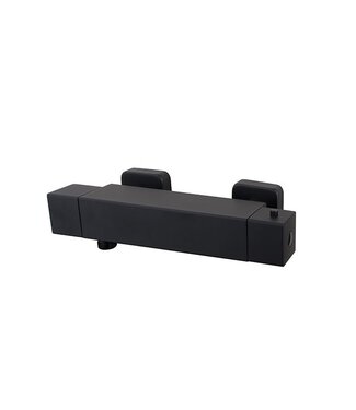 Wiesbaden Wiesbaden Douchekraan Rombo Eco Mat Zwart thermostatische douchemengkraan 15-HoH - 29.2235