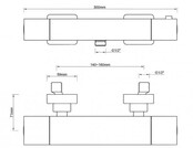 Wiesbaden Douchekraan Rombo Chroom thermostatische douchemengkraan 15-HoH - 29.3967 Wiesbaden Douchekraan Rombo Chroom thermostatische douchemengkraan 15-HoH - 29.3967