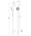 Douchestang Set Cadans Chroom glijstang 72cm met handdouche en Doucheslang - 29.3914