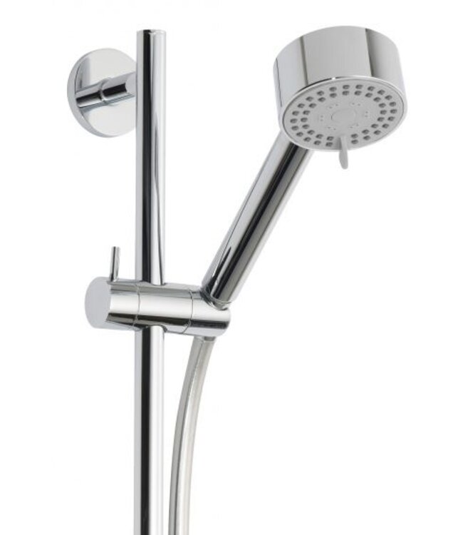 Wiesbaden Douchestang Set Cadans Chroom glijstang 72cm met handdouche en Doucheslang - 29.3914