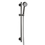 Wiesbaden Douchestang Set Cadans Gunmetal glijstang 72cm met handdouche en Doucheslang - 29.7914