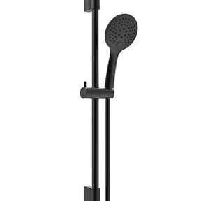 Douchestang Set Rain Mat Zwart glijstang 65cm met handdouche en Doucheslang - 29.3620