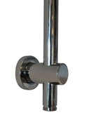 Douchestang Caral  Chroom glijstang met wateraansluiting en handdouchehouder - 29.3843