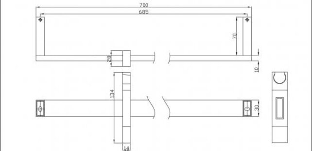 Douchestang Rombo Chroom voor hoofddouche - 29.3841 Douchestang Rombo Chroom voor hoofddouche - 29.3841