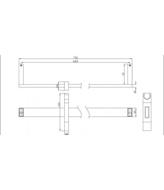 Douchestang Rombo Chroom voor hoofddouche - 29.3841