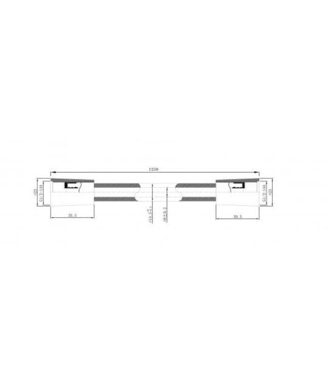 Doucheslang Smooth kunststof 125 cm chroom - 30.3529