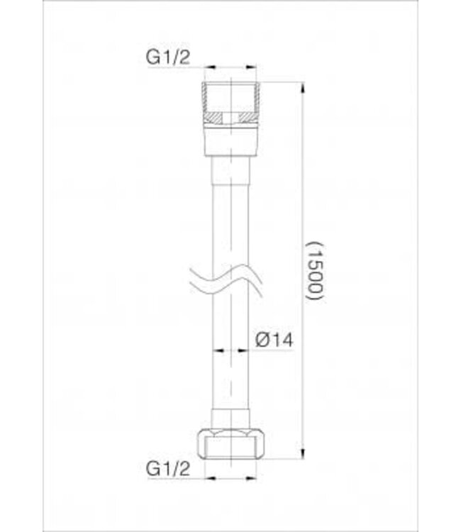 Doucheslang Flexx Geborsteld Koper Brons 150cm - 30.3554