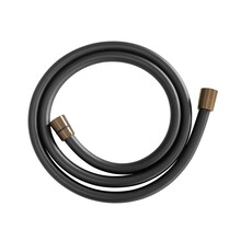 Doucheslang kunststof 150 cm mat zwart / geborsteld brons koper - 30.3511
