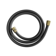 Doucheslang kunststof 150 cm mat zwart / geborsteld Messing - 30.3516