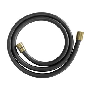Doucheslang kunststof 150 cm mat zwart / geborsteld Messing - 30.3516