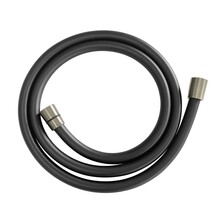 Doucheslang kunststof 150 cm mat zwart / RVS look - 30.3512