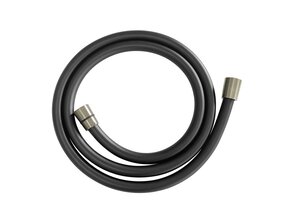 Doucheslang kunststof 150 cm mat zwart / RVS look - 30.3512