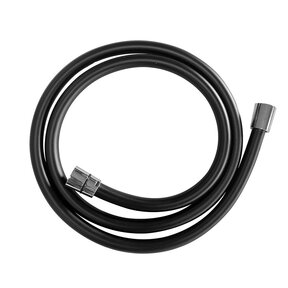 Doucheslang kunststof 150 cm mat zwart / Chroom - 30.3510