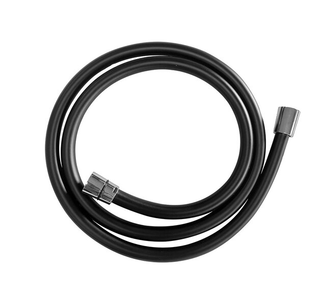 Doucheslang kunststof 150 cm mat zwart / Chroom - 30.3510