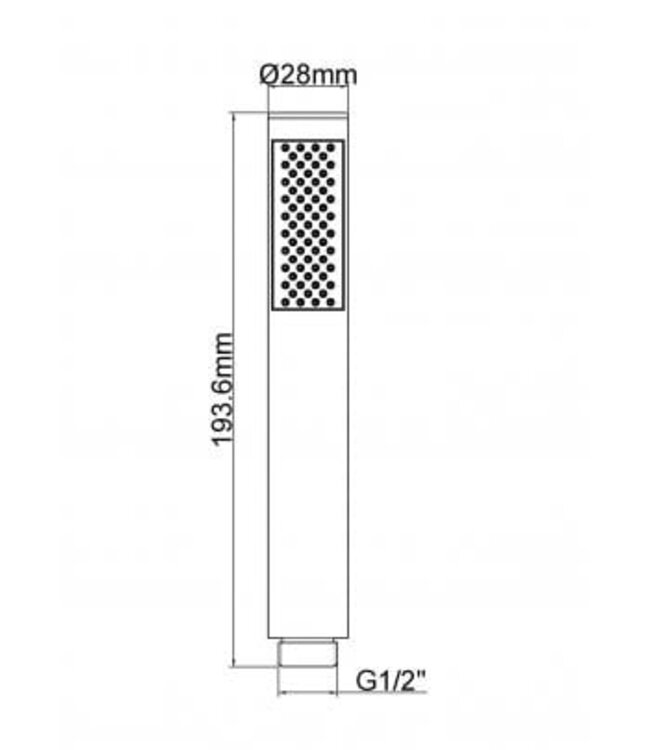 Douchekop Caral Staafhanddouche Mat Zwart 1 stand - 29.2830