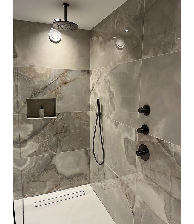 Wiesbaden Douchekop Caral Staafhanddouche Mat Zwart 1 stand - 29.2830