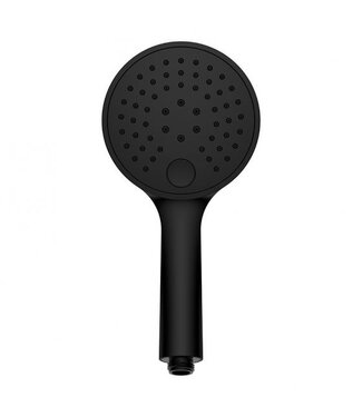 Wiesbaden Douchekop Rain Mat Zwart verstelbare handdouche 3-straalsoorten - 29.2882