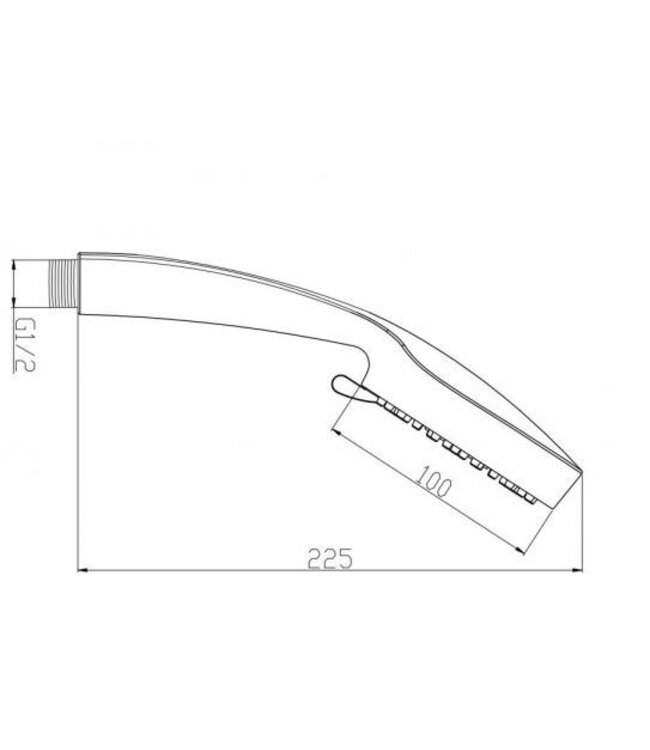 Douchekop RVS-look ronde verstelbare handdouche 5-straalsoorten - 24.3802