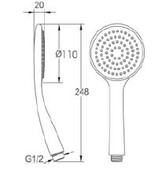 Douchekop ABS Chroom ronde handdouche - 29.3838