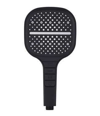 SANI-SUPPLY Douchekop Rain Mat Zwart Luxe handdouche met 3-straalsoorten